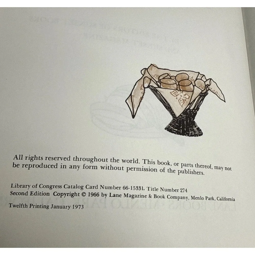 Sunset‎ Cook Book of Breads by Sunset Books - Lane Books Menlo Park CA 1973